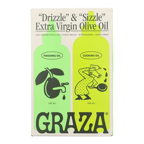 Graza The Duo Drizzle and Sizzle Olive Oil Gift Set 2 Pack - World ...