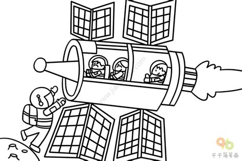 科学幻想儿童简笔画 探索宇宙的奥秘_儿童画简笔画