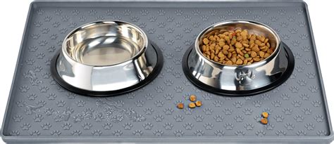 Amazon.com: EPESTOEC Premium Silicone Dog Food Mat,Dog Bowl mat, Pet ...