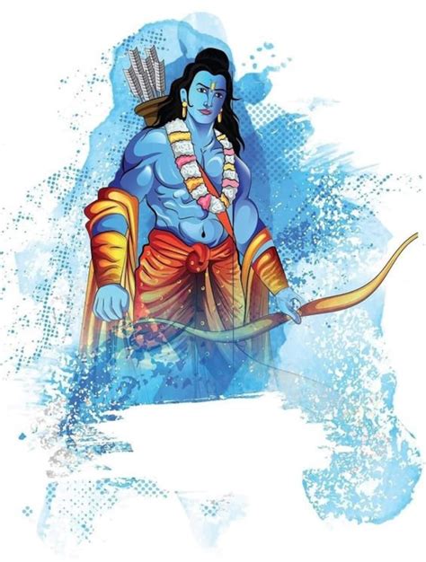 Buy Lord Shri Ram Hand Painted Painting on Canvas without Frame Online ...