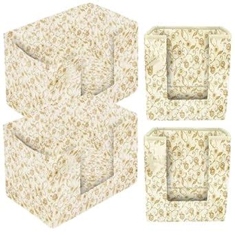 Kuber Industries Metallic Printed Non Woven 2 Piece Shirt Stacker and 2 ...