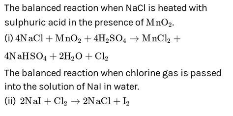 what happens when has obtained by heating NACL and xonc H2SO4 is passed ...
