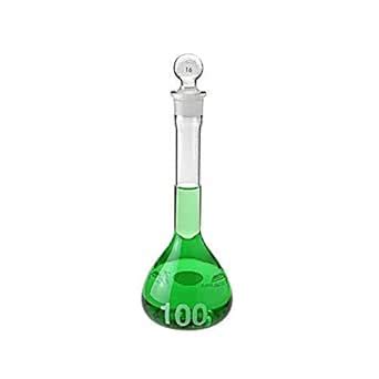 Chemglass CG-1615-500, Volumetric Flask, Heavy Wall, Wide Mouth Glass ...
