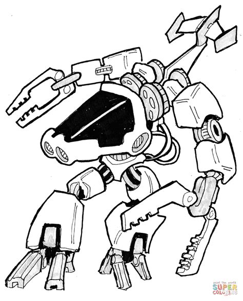 Cartoon Robot Coloring Pages 的图像结果