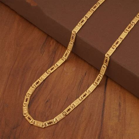 OFBOSMI 1 gram High Quality Indian Polished “20” Inches Gold Chain for ...