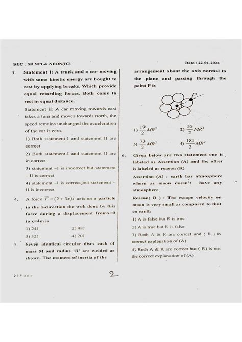 SOLUTION: Sri chaitanya educational institutions jee main grand test ...