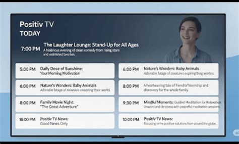Positiv TV Schedule: Your Guide to Uplifting, Faith-Focused Entertainment
