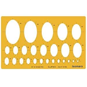Isomars Ellipses Shape Drafting Drawing Template 1510E : Amazon.in ...