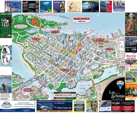 Tourist Map Of Downtown Victoria Bc Map Of Vancouver Downtown
