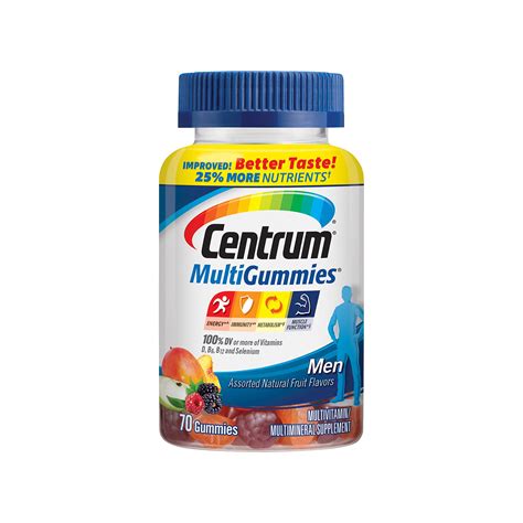 Buy Centrum Gummies for Men, Multi/Mineral Supplement with Selenium ...