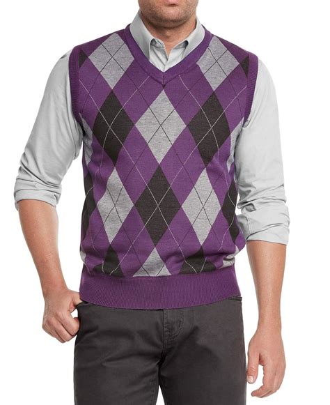 Mens Sweater Vest Purple at Peggy Hodges blog
