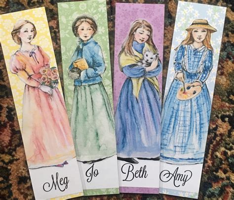 Little Woman Individual Bookmarks- Meg, Jo, Beth or Amy, Handmade ...