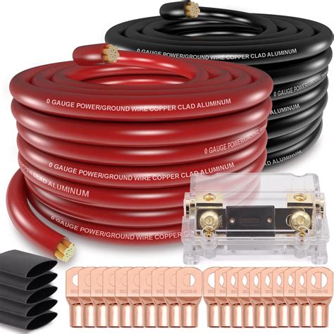 Amazon.com: Taxutor 0 Gauge Car Amp Wiring Kit, 3000W 1/0 Gauge Car ...