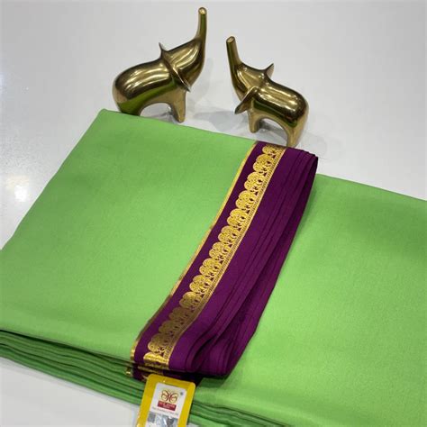 Pure Mysore Silk Saree | Elephant Border | Raj Silk Villa