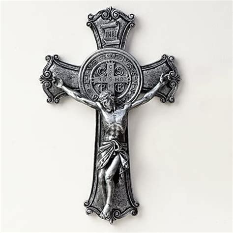 Roman, Inc. Saint Benedict Wall Cross Crucifix Medal Catholic House ...