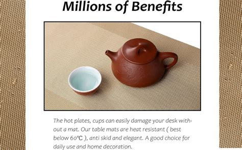 Buy we3 Table Runner Washable Vinyl Brown Table Runner For Kitchen ...