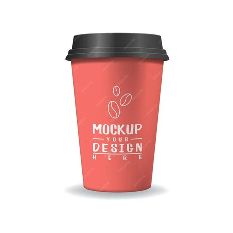 Paper cup, vector realistic mockup | Premium Vector