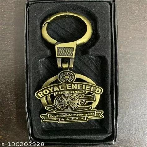 Royal Enfield Golden Color metal keychain – Springkart