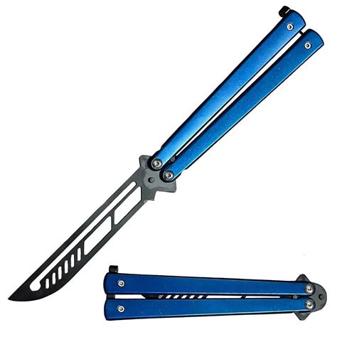 High Quality Practice BALISONG METAL BUTTERFLY Trainer Knife BLADE Tool ...
