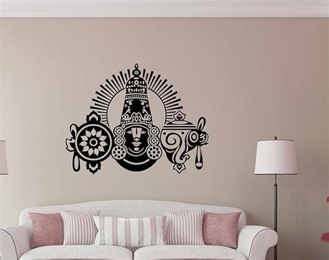Tirupati Balaji Black Wall Sticker and Wallpaper Size(75 * 59) cm ...