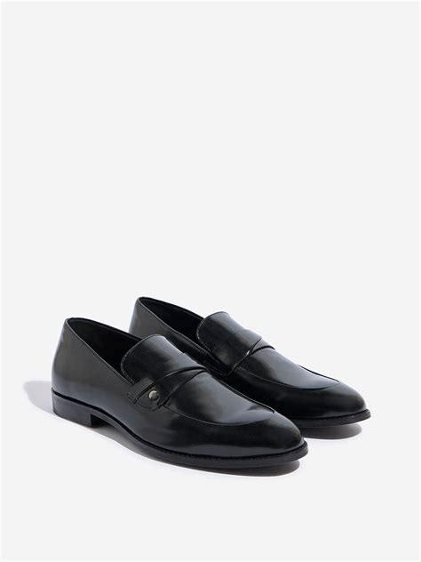 Buy SOLEPLAY Black Penny Loafers from Westside