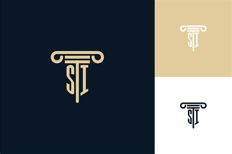 SI monogram initials design logo. Lawyer logo design ideas 10255593 Vector Art at Vecteezy