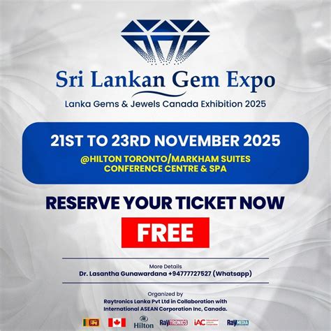 Sri Lanka Gem Expo - Gem & Jewelry Exhibition , Hilton Toronto/Markham ...
