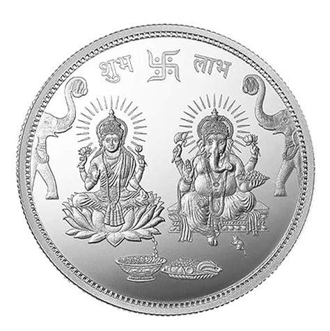 Buy MMTC-PAMP 10gm Lakshmi Ganesha Ji Silver(999) Coin at Amazon.in