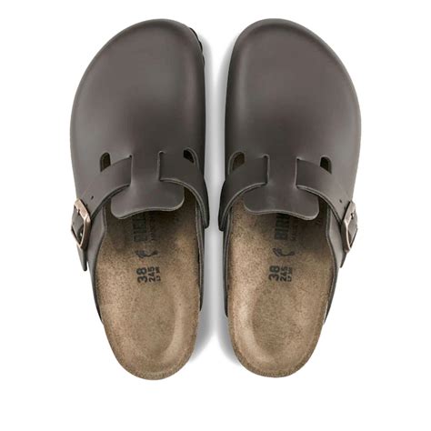 Birkenstock Boston Leather Dark Brown Clogs | Free Shipping – Bstore