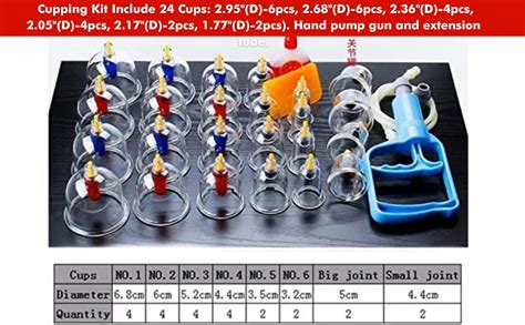 LRK ACUPRESSURE 24 Pcs Hijama acupuncture Massage Cans Cups Vacuum ...