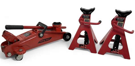 Lot - (3) Alley Cat Floor Jack & Heavy Duty Jack Stands