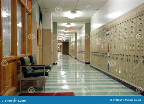 Hish School Hallway stock image. Image of hallway, lockers - 3938261