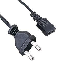 2 pin 3 pin mains cord and Power Cord - 2 Pin Flat Pin Mains Cord ...