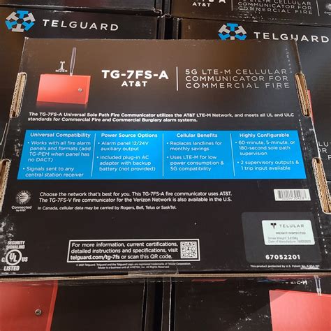 TELGUARD TG-7FS-A 5G LTE-M CELLULAR COMMUNICATOR FOR COMMERCIAL FIRE ...