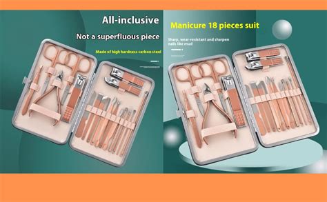 Tusmad 18 Pcs Manicure Pedicure Kit – Professional Stainless Steel Nail ...
