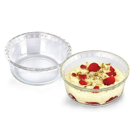 Buy CELLO Trento Deep Round Souffle Glass Dish Set, Microwave Safe ...