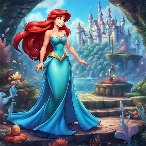 Disney Princess Ariel in blue dress 2 by LordSopping1884 on DeviantArt