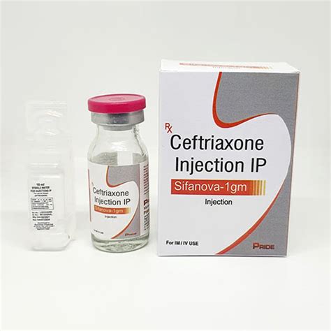 Sifanova 1 gm - Ceftriaxone Injection IP - Pride Pharma