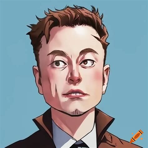 Digital art of elon musk as an anime character on Craiyon