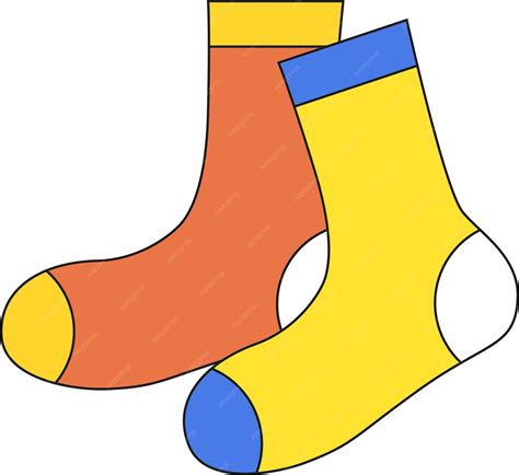 Premium Vector | A pair of socks of different colors different but one ...