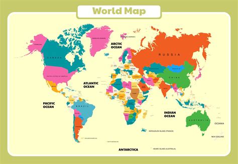 Large World Maps - 10 Free PDF Printables | Printablee | Free printable world map, World map ...