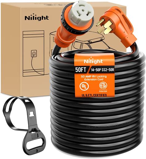 Amazon.com: Nilight 50 Amp 50FT RV Locking Extension Cord 250V Heavy ...