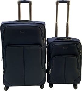 Royal Polo 3922 20'' + 28'' Navy Expandable Check-in Suitcase 4 Wheels ...