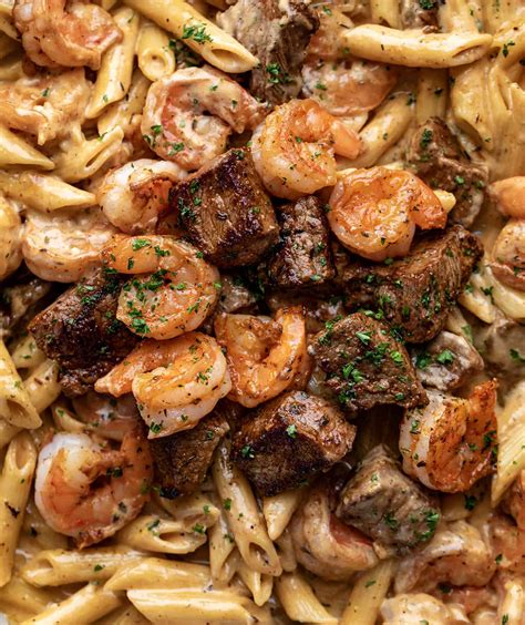 Blackened Steak and Shrimp Alfredo - I Am Homesteader