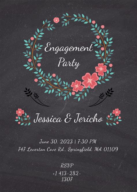 Free Editable Engagement Invitation Templates - prntbl ...