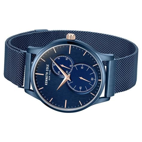 Kenneth Cole Multifunction Blue Dial Stainless Steel Strap Watch For M