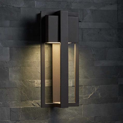 14" H x 6" W Shockoe Outdoor Entrance Wall Sconce - Single LED Light ...