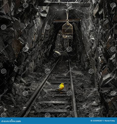 Canary in a coal mine stock illustration. Illustration of canary ...