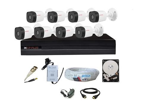 CP PLUS Full-HD 8-Channel DVR with 2.4 MP 8 Bullet Cameras + 2 TB HDD ...