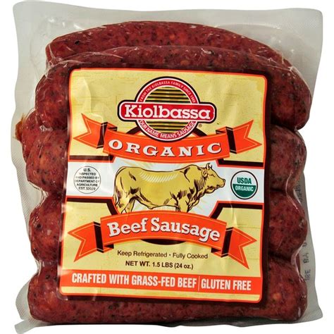 Kiolbassa Provision Co Organic Beef Sausage 24 Oz (24 oz) Delivery or ...